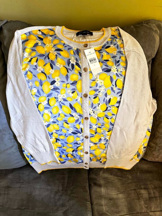 Ann Taylor Sweaters - Ann Taylor Lemon Cardigan Sweater NWT Size L